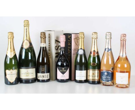 8 bottles including 1 Magnum Mixed Lot Fine Sparkling Wines and Champagne  8 bottles including 1 Magnum Mixed Lot Fine Sparkl