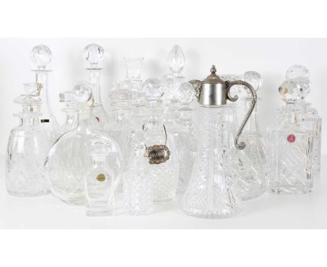 28 Piece Collection Assorted Cut Glass Wine, Port, Whisky, Cognac Decanters 28 Piece Collection Assorted Cut Glass Wine, Port