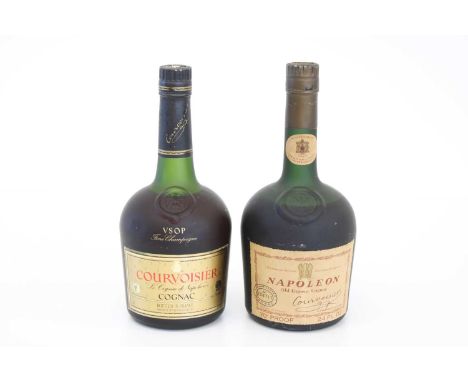 2 bottles Courvoisier Cognac 2 bottles Courvoisier Cognac comprising: 1 bottle 24fl.oz. Courvoisier ‘Napoleon’ from 1960’s (L