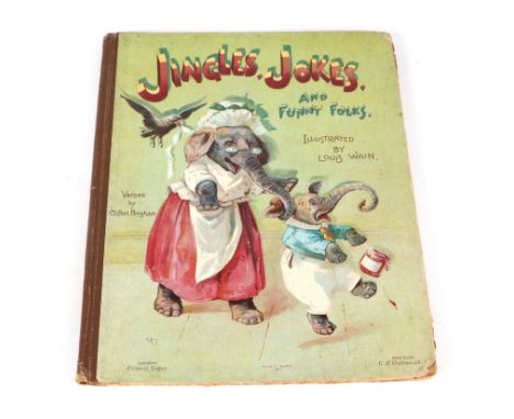 Bingham (Clifton) - Jingles, Jokes and Funny Folks - illustrated by Louis Wain, publisher Ernest Nister, London, EP Dutton Ne