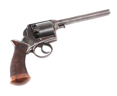 A Robert Adams circa 1851 five-shot percussion revolver with self cocking hammer and 17cm long barrel.Condition Reportaction 