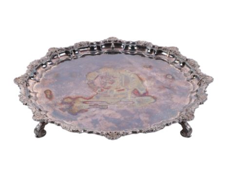 A George V silver salver with military interest inscription 'County Palatine of Lancaster Presented To Col. STJ Perry MCTDDL 