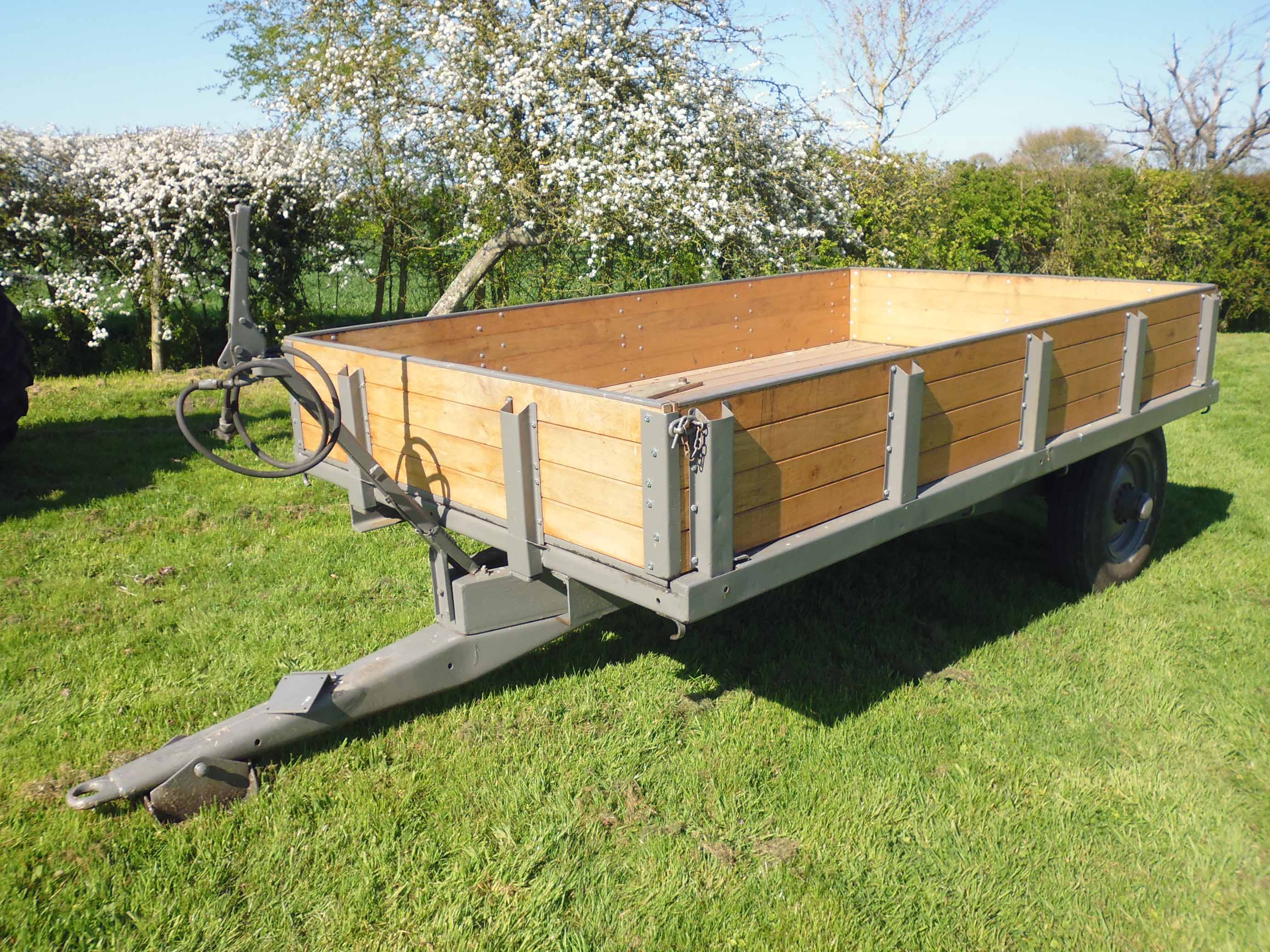 Ferguson 3 ton tipping trailer with 12 stud axle. Vendor reports the