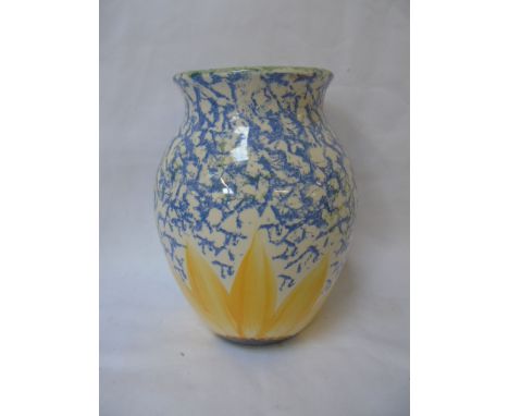 Poole pottery sunflower vase. Approx. 8" tall