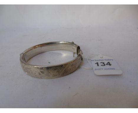 Silver bangle. London 1973. Approx 24g