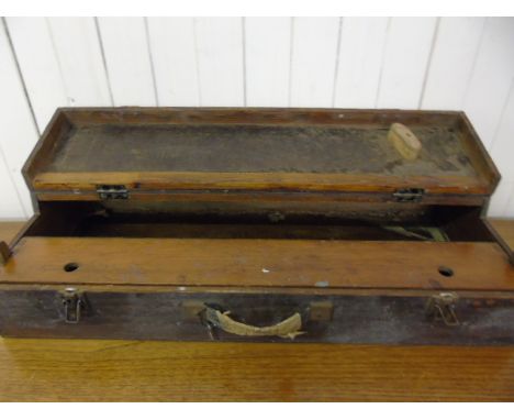Antique wooden trunk and a carpenters box