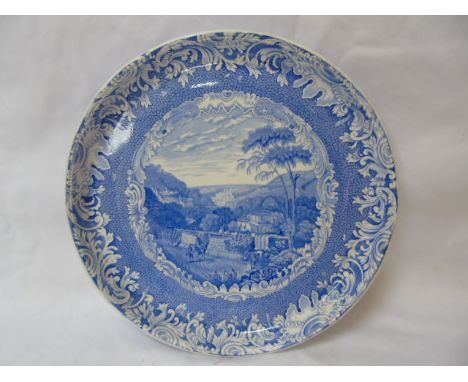 Blue and white Spode plate. Approx 12" dia