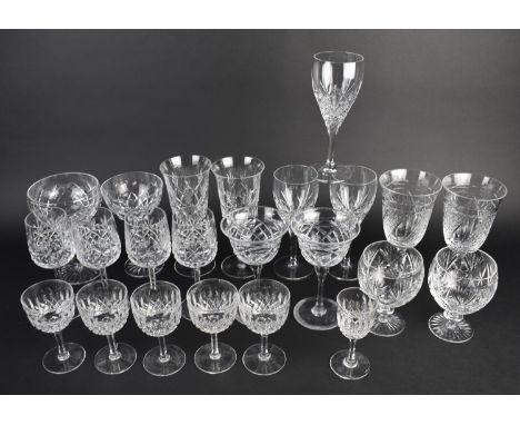 A Collection of Various Cut Glass Drinking Glasses to Include Examples by Edinburgh, Royal Doulton etc