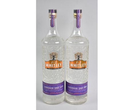 Two 100cl Bottles of London Dry Gin by JJ Whitley