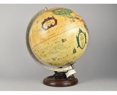 A Modern "World Discoverer" Table Top Illuminating Globe, 40cms High