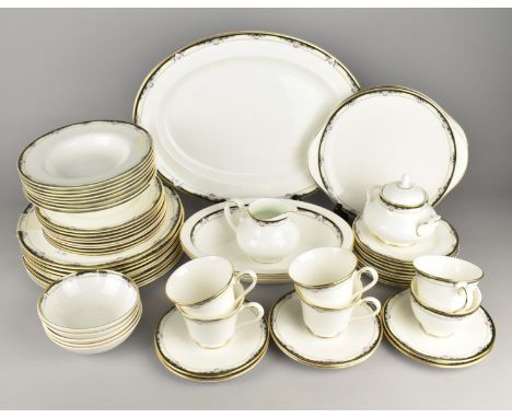 A Royal Doulton Rhodes Sixty Piece Service to Comprise Plates, Bowls, Platters, Dishes, Cups, Saucers, Side Plates, Cake Plat