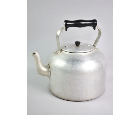 A Large Vintage Aluminium Kettle, 27cms High