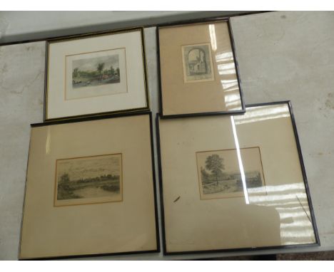 JONES. W, Signed Early 20th Century Engravings from the Camarhten Area; to include 'Camarthen from Danyrallt', 'Pond Side and