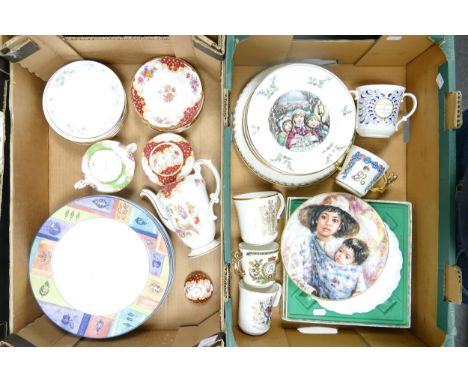 A mixed collection of items to include Paragon Rockingham patterned items, Doulton Trialfinder dinner plates, Royal Albert Mo