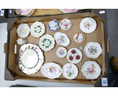 A mixed collection of items to include Royal Albert &amp; Coalport Floral pin dishes , Paragon Gilded Dish, Royal Albert mini