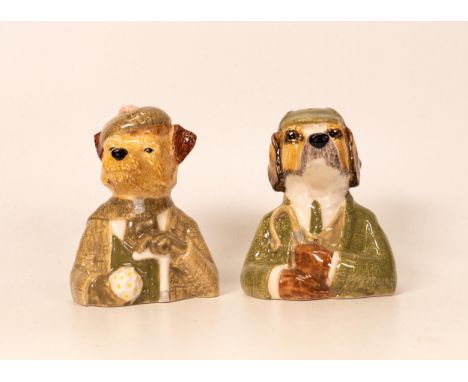 John Beswick Collection Ceramic Novelty Hunting Theme  Salt &amp; Pepper Pots, height 9cm(2) 