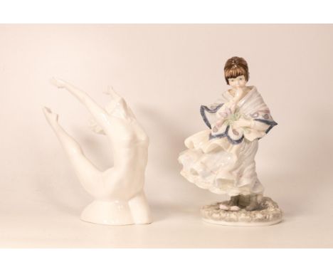 Coalport Limited edition figure Visiting Day &amp; Sporting Elements similar item, tallest 20cm(2) 