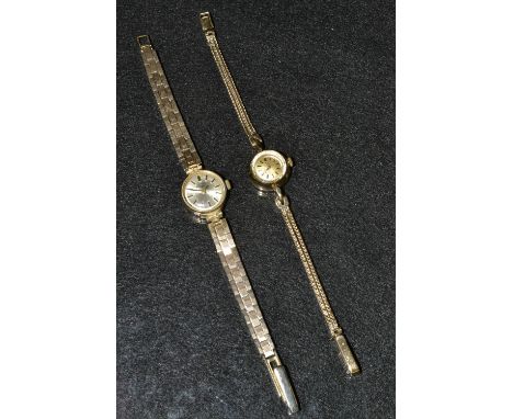 Omega - a vintage 1960s lady's bracelet watch, silvered dial, baton markers, manual 483 cal movement, serial No 18519513, 9ct