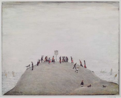 After Laurence Stephen Lowry R.A. (British, 1887-1976), "The Notice Board", signed in pencil in the margin, with Fine Art Tra