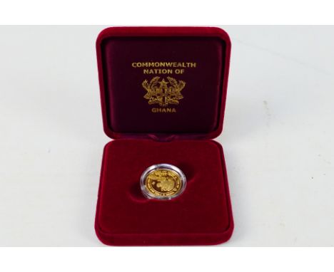 Bank of Ghana, Proof 500 Sika, 2002, from an edition of 10,000 coins minted in commemoration of the Golden Jubilee of Queen E