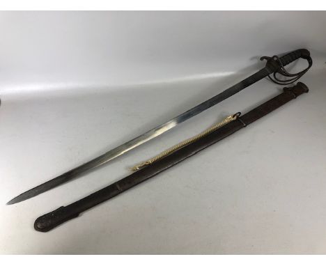 Militaria interest, 1821 pattern officers sword for light cavalry,  3 bar hilt  with fish skin grip, the blade engraved with 