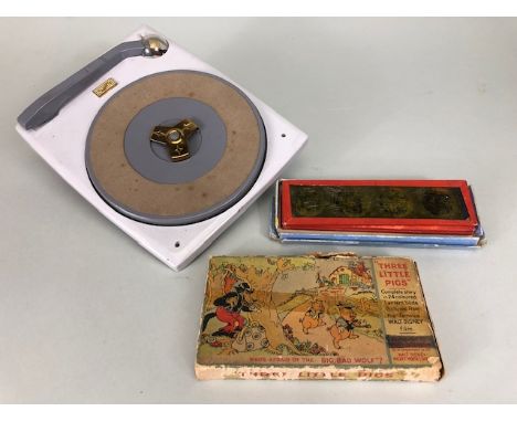 Vintage 20th century Toys and collectables,  Mickey Mouse Toy Slides from Micky Movie Stories by Ensign, Walt Disney Three Li