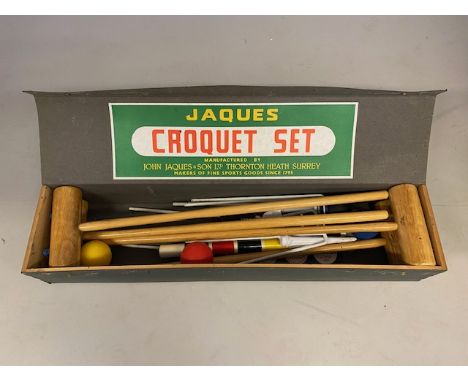 Sporting Interest, garden croquet set by John Jaques & Son Ltd  Surrey, contained in its carry box 