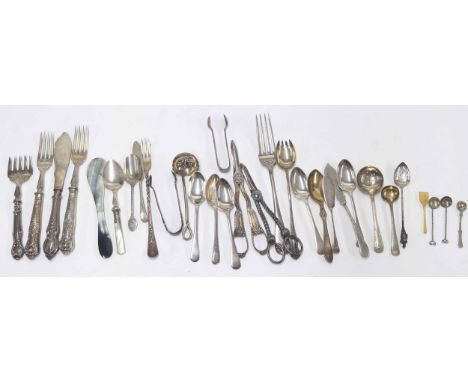Selection of assorted silver plated flatware various 