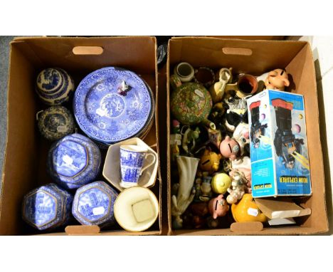 A collection of ceramics including Ringtons tea; Beswick Wade Whimsies etc; and a moon explorer robot (in two boxes)