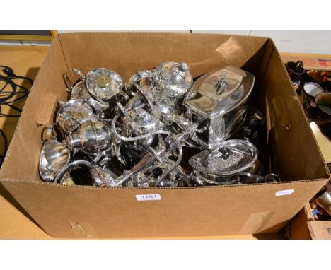 A quantity of assorted silver plated wares to include tea and coffee service etc 