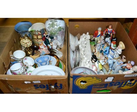 A large assortment of ceramics including a Beswick 'Merry Wives of Windsor' jug; City of Leeds Commemorative plate and variou