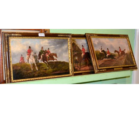 After Henry Charles Wollett, a set of four hunting scenes''The Right Sort''; ''Crossing the Line''; ''The Wrong Sort'' and A 