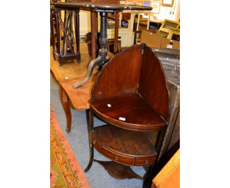 A tripod table and a corner washstand 