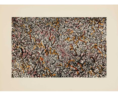 Mark Tobey (American, 1890-1976) Untitled lithograph printed in colours, signed and dated 1970 and numbered 38/200 in pencil 
