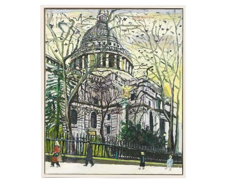*Nicholas Borden (b.1967) St Paul's Cathedral signed verso, oil on canvas 60 x 50cm Nicholas Borden trained at both Central S