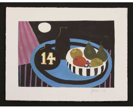 *Mary Fedden RA (1915-2012) 'Fourteen' lithograph printed in colours, printers proof for Curwen Press, signed and dated '08 i