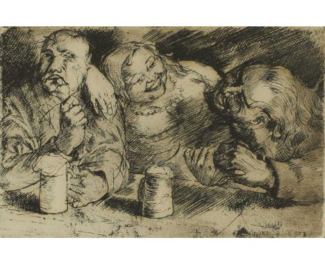 Alexander Repka (Ukrainian, b.1967) Figures in a bar six etchings, all signed, inscribed and numbered various sizes, largest 