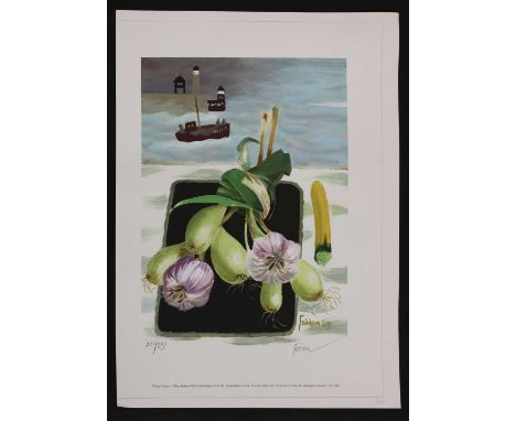 *Mary Fedden RA (1915-2012) 'Whitby Harbour' giclée print in colours, 2003, signed and numbered 221/250 in pencil, published 