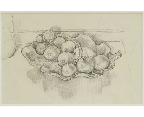 *John Aldridge RA (1905-1983) A bowl of fruit pencil 15 x 22cm Provenance: From the artist's studio and estate; Fry Art Galle