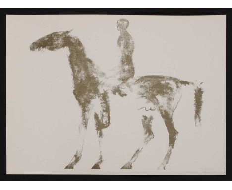 *Dame Elisabeth Frink RA (1930-1993) 'Small horse and rider', 1970 (Wiseman: 40) lithograph sheet size 25.8 x 32.3cm, unframe
