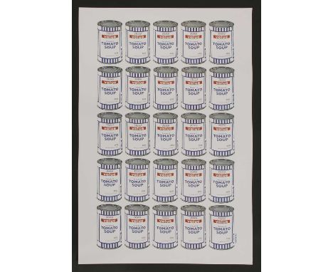 *Banksy (b.1974) Tesco Tomato Soup offset lithograph sheet 59.5 x 42cm, unframed *Artist's Resale Right may apply to this lot