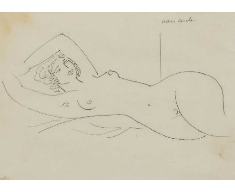Maurice van Essche (South African, 1906-1977) Reclining nude signed u.r., pen and ink 21 x 29cmCondition report: Not viewed o