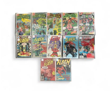 Selection Of DC Comic Titles to include The Flash 1970/80s Nos 234, 309, 329, 330, 334, 335, 345: Green Lantern Green Arrow 1