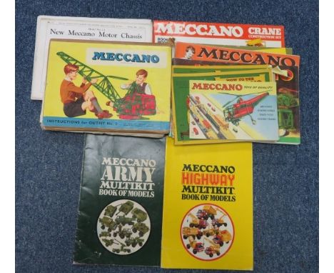1914 to 1980s Meccano collection of manuals, special model leaflets and brochures, generally excellent to good plus. Some rep