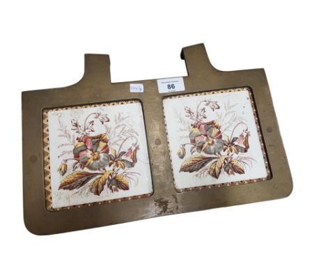 VICTORIAN TILE &amp; BRASS TRIVOT 