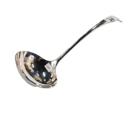 VERY HEAVY SILVER LADLE 29CMS SHEFFIELD 1923-24 MAKER MARK A&amp;D