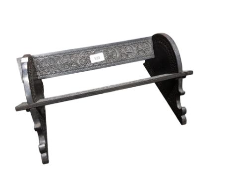 ANTIQUE DECORATIVE BOG OAK BOOK STAND