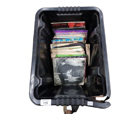 BOX OF VINTAGE SINGLE RECORDS 
