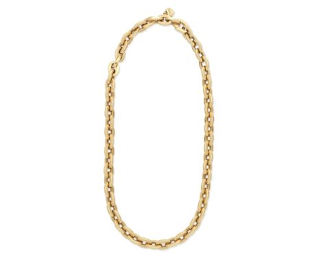 CHOPARD: 'LES CHAINES' NECKLACE Of cable linking, signed Chopard, numbered, French assay marks, length 48.0cm For further inf