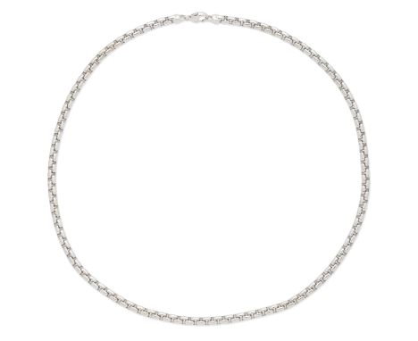 TIFFANY: CHAIN NECKLACE Of cable linking, signed T &amp; Co., length 50.5cm, with maker's pouch For further information on th